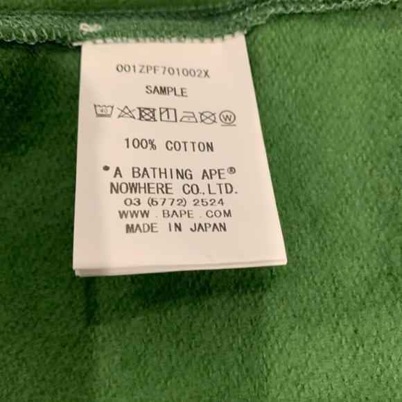 Bape A Bathing Ape Green Double Hood Shark Hoodie - Picture 5 of 8